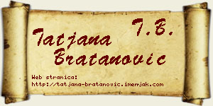 Tatjana Bratanović vizit kartica